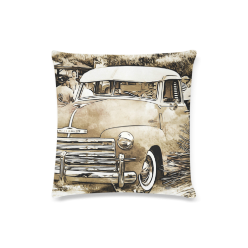 Vintage Chevrolet Chevy Truck Custom Zippered Pillow Case 16"x16"(Twin Sides)