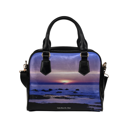 Blue and Purple Sunset Shoulder Handbag (Model 1634)