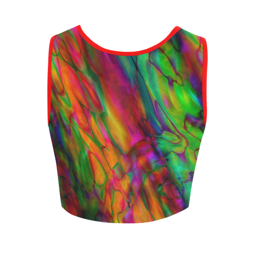 Abstract Women's Crop Top (Model T42)