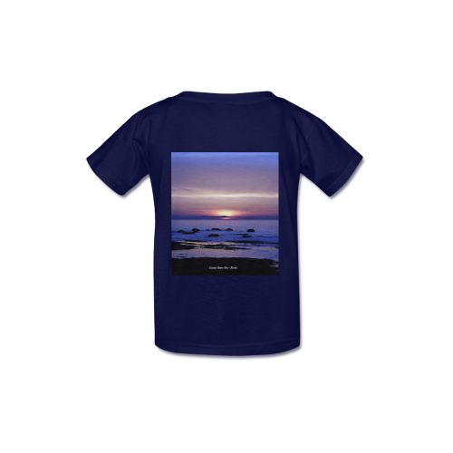 Blue and Purple Sunset Kid's  Classic T-shirt (Model T22)