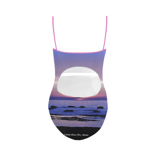 Blue and Purple Sunset Strap Swimsuit ( Model S05)