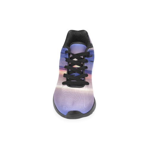 Blue and Purple Sunset Men’s Running Shoes (Model 020)