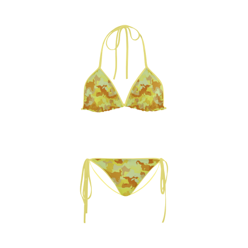 camouflage yellow Custom Bikini Swimsuit