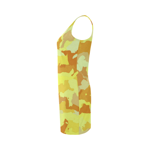 camouflage yellow Medea Vest Dress (Model D06)