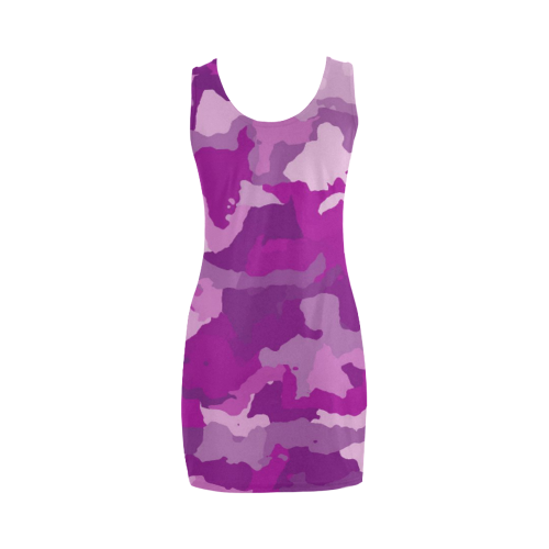 camouflage purple Medea Vest Dress (Model D06)