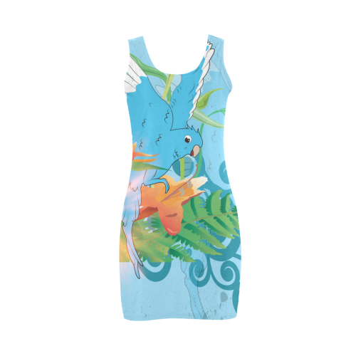 Cute budgies Medea Vest Dress (Model D06)