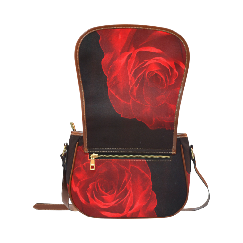 A Rose Red Saddle Bag/Large (Model 1649)