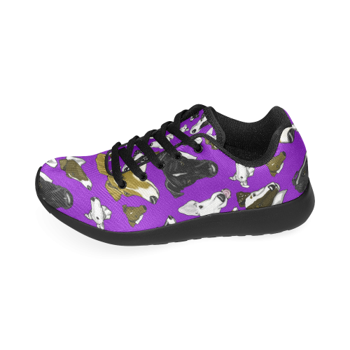 SmoothFox Terrier Purple/black Women’s Running Shoes (Model 020)