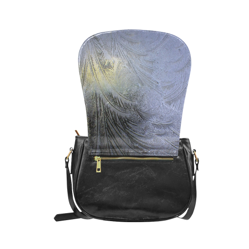 Iceflower macro Classic Saddle Bag/Large (Model 1648)