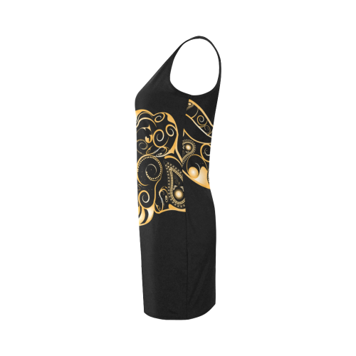 Wonderful gold, black elephant Medea Vest Dress (Model D06)