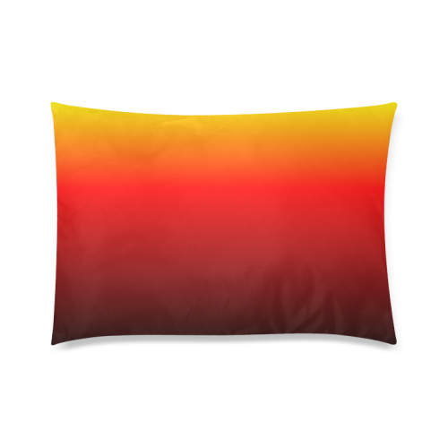 Ombre Sunset Custom Zippered Pillow Case 20"x30" (one side)