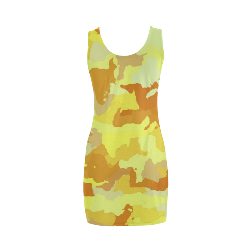 camouflage yellow Medea Vest Dress (Model D06)