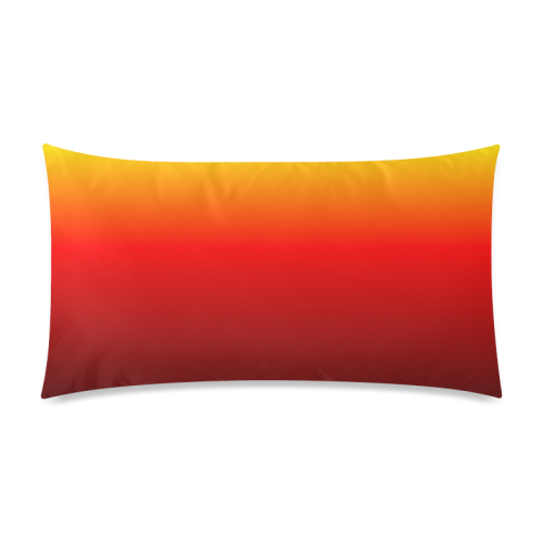 Ombre Sunset Rectangle Pillow Case 20"x36"(Twin Sides)