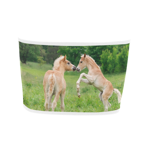 Haflinger Horses Cute Funny Pony Foals Playing Horse Rearing Bandeau Top