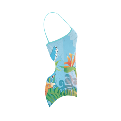 Cute budgies Strap Swimsuit ( Model S05)