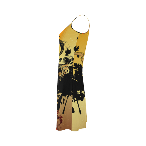 Saxophone with flowers Alcestis Slip Dress (Model D05)