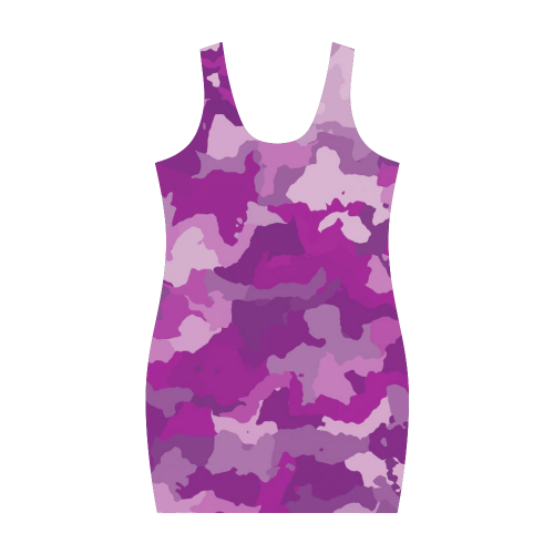 camouflage purple Medea Vest Dress (Model D06)