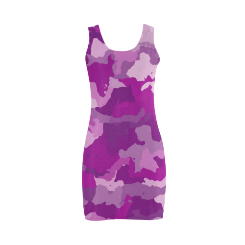 camouflage purple Medea Vest Dress (Model D06)
