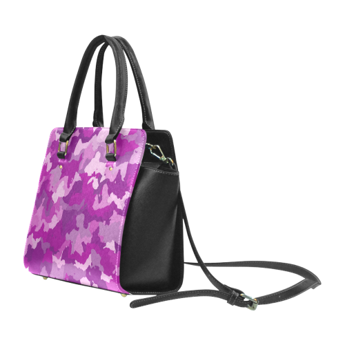 camouflage purple Classic Shoulder Handbag (Model 1653)