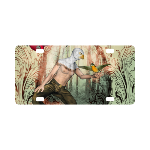 The birdman with birds