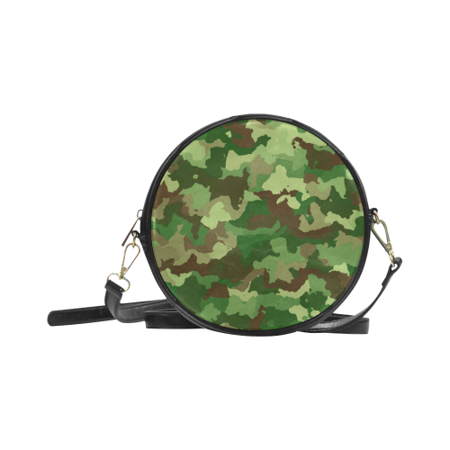 camouflage green Round Sling Bag (Model 1647)