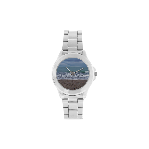 Foam on the Beach Unisex Stainless Steel Watch(Model 103)