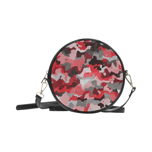 camouflage red,black Round Sling Bag (Model 1647)