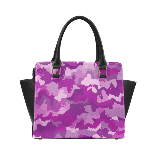 camouflage purple Classic Shoulder Handbag (Model 1653)