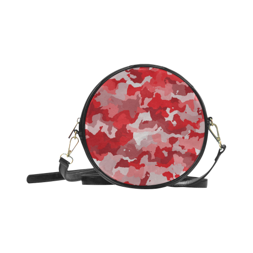 camouflage red Round Sling Bag (Model 1647)