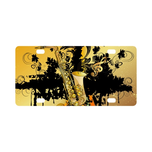 Saxophone with flowers