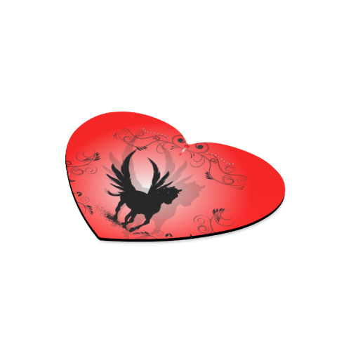 Pegasus silhouette Heart-shaped Mousepad