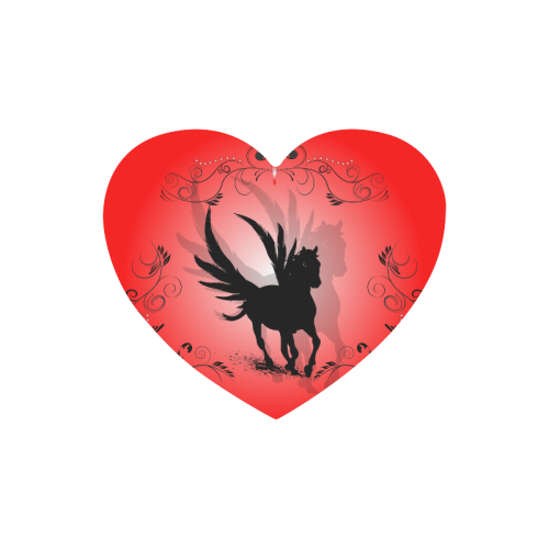 Pegasus silhouette Heart-shaped Mousepad