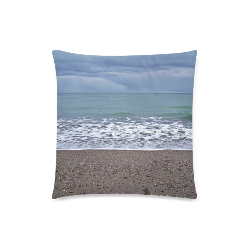 Foam on the Beach Custom Zippered Pillow Case 18"x18"(Twin Sides)