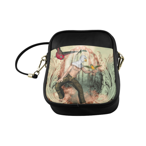 The birdman with birds Sling Bag (Model 1627)