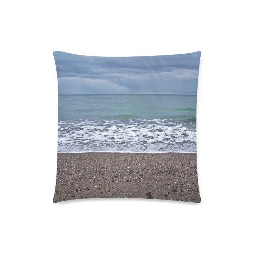 Foam on the Beach Custom Zippered Pillow Case 18"x18"(Twin Sides)