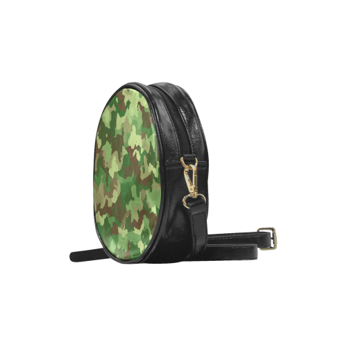 camouflage green Round Sling Bag (Model 1647)