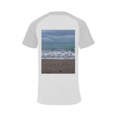 Foam on the Beach Men's Raglan T-shirt Big Size (USA Size) (Model T11)