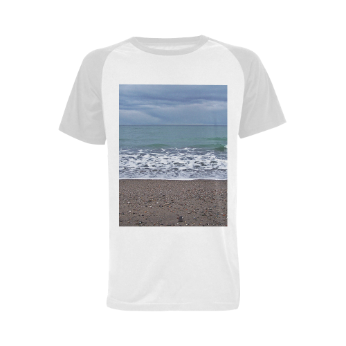 Foam on the Beach Men's Raglan T-shirt Big Size (USA Size) (Model T11)