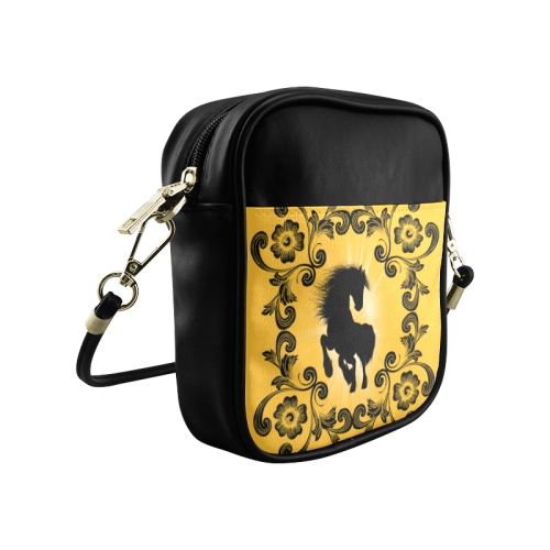 Black horse silhouette Sling Bag (Model 1627)