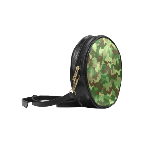camouflage green Round Sling Bag (Model 1647)