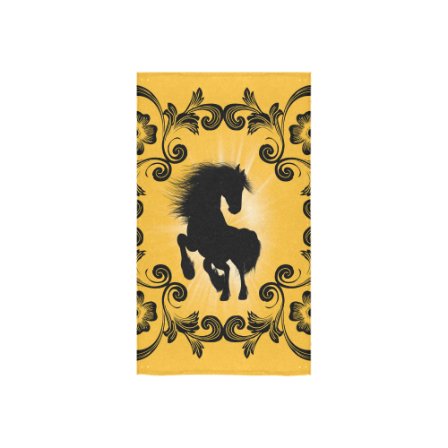 Black horse silhouette Custom Towel 16"x28"
