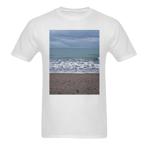 Foam on the Beach Men's T-Shirt in USA Size (Two Sides Printing)