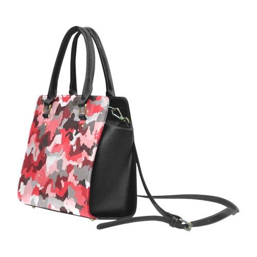 camouflage red,black Classic Shoulder Handbag (Model 1653)