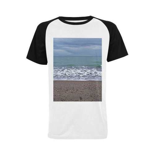 Foam on the Beach Men's Raglan T-shirt Big Size (USA Size) (Model T11)