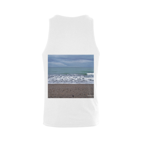 Foam on the Beach Plus-size Men's Shoulder-Free Tank Top (Model T33)