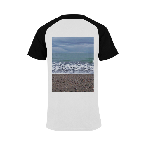 Foam on the Beach Men's Raglan T-shirt Big Size (USA Size) (Model T11)