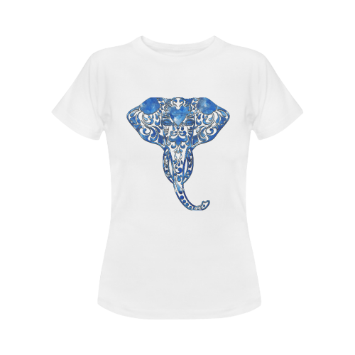 Blue Denim Elephant Women's Classic T-Shirt (Model T17）