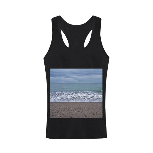 Foam on the Beach Men's I-shaped Tank Top (Model T32)