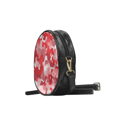 camouflage red Round Sling Bag (Model 1647)