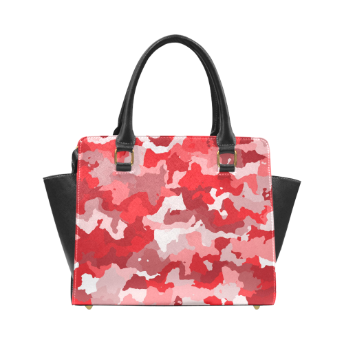 camouflage red Rivet Shoulder Handbag (Model 1645)